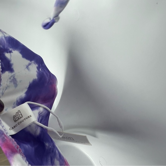 Cabo couture purple, pink & white tie dye bikini set - Picture 7 of 7